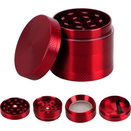 Herb Cutter Smoking Pipe Accessories Tobacco Grinder Zinc Alloy 4-layer Spice Weed Cutter Household Commodity