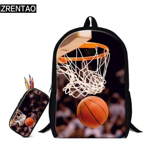 ZRENTAO school backpack with pencil case cartoon double shoulder book bag for children rugzak casual daily mochilas travel bags