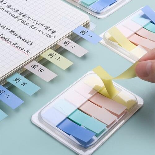 New Color 100 Sheets Self Adhesive Memo Pad Sticky Notes Bookmark Point It Marker Memo Sticker Paper Office School Supplies