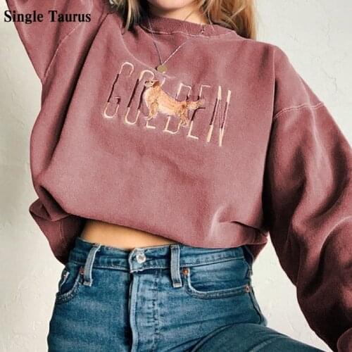 Autumn Winter Female Casual Hoodies Dog Letter Print Kawaii Sweatshirts Batwing Long Sleeve Tops Pullovers Plus Size Sweatshirts