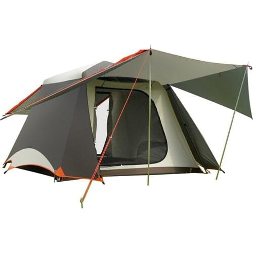 Outdoor double layer family camping hiking travelling fishing tent sun shelter waterproof tent