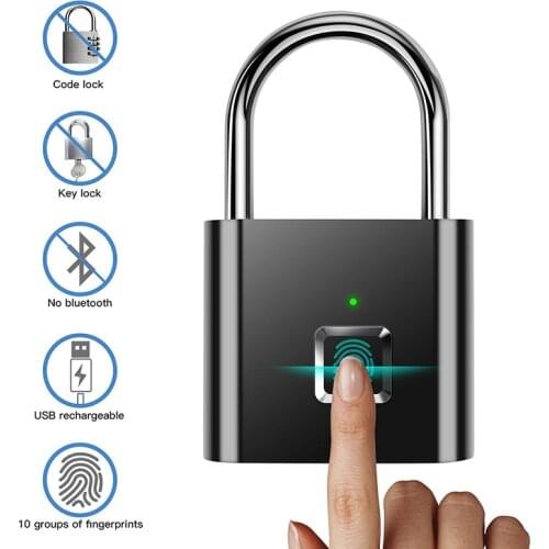 Smart Lock Door Fingerprint Lock APP Smart Door Lock,Key Smart Home door lock USB Charging Mini smart fingerprint padlock