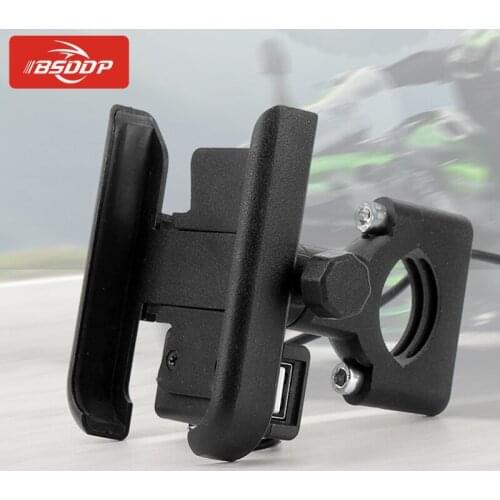 Motorcycle bicycle scooter ATV handlebar mobile phone holder USB port charging for Yamaha XJR400 FZ16 FZ1 MT09 MT07 FZ6 XJR1300