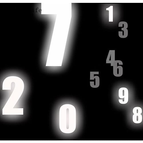 Lychee Life 10Pcs/lot Reflective Number Heat-transfer Vinyl Film For Clothing DIY Iron On Fabric Sewing Crafts