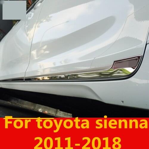 Waterproof Universal Car Door Side Protector Bumper Strips Decal Decorative Anti-Collision Bar For toyota sienna 2011-2018
