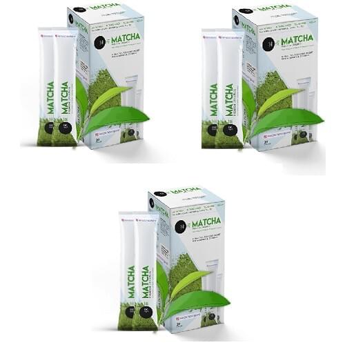 Matcha Spade Japanese Tea 3 Packs Slim Fit Antioxidant Detox Anti-Aging Traditional Healthy Tea dry Powder Tea