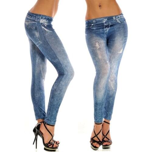 Women Ripped Trouser Jeggings Stretchy Slim Leggings Fashion Skinny Pants Slim Fashion Leggings Woman Fitness Pants dropship