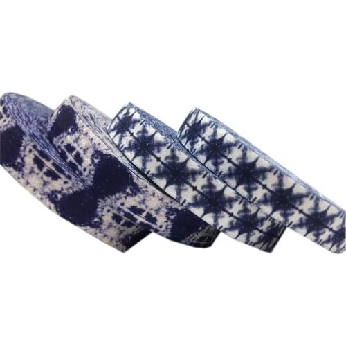 10Yards 15mm Tie dye Print Elastic Belts For Woman Hair Bands Headbands Strap Sewing Decoration Accessories