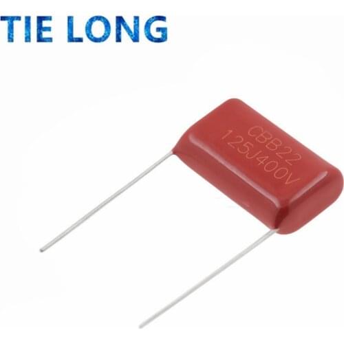 10PCS 400V125 1UF Pitch 20MM 400V 125 1.2uF CBB 125J400V Polypropylene film capacitor