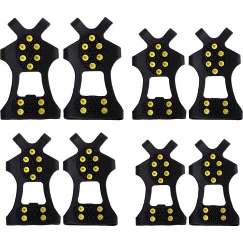 10-Stud Universal Ice No Slip Snow Shoe Spikes Grips Cleats Crampons Winter Climbing Safety Tool Anti Slip Shoes Spikes Cover