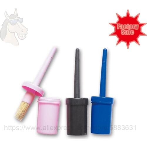 15 1014 Hoof oil brush with nature boar bristles plastic grip big model 21*5.5cm horse grooming hoof care factory direct sale