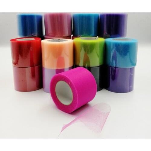 25 Yards 5cm Tulle Roll Organza Fabric Spool for Wedding Decoration DIY Girls Tutu Skirts Baby Shower Supplies Chair Sashes