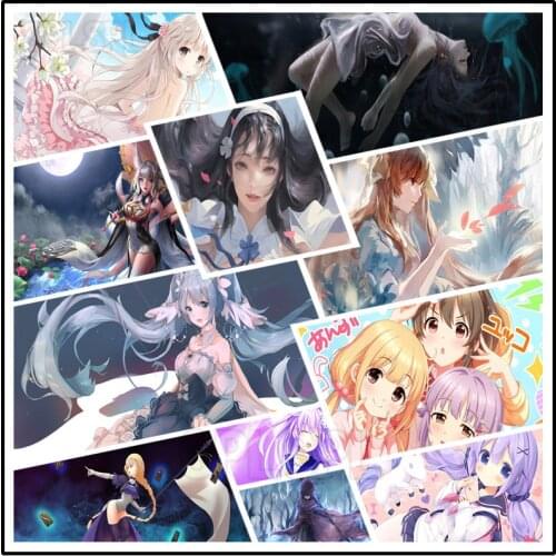 5D Diamond Painting Anime Cartoon Anime Color Hair Round Face Cute Loli Melon Seed Face Beautiful Girl Bedroom Porch Decor Mural