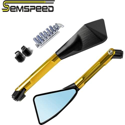 7 Colors For Kawasaki Z900 Z900RS Z800 Z750 Z1000/SX NINJA400 250 Motorcycle Accessories CNC Rear View Mirrors Blue Glass Black