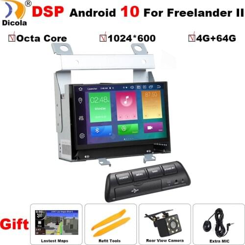 PX5 DSP Octa core Android 10 Car DVD Player for Land Rover Freelander 2 2007-2012 with Wifi DVR GPS Navigation 4G+64GB USB DAB