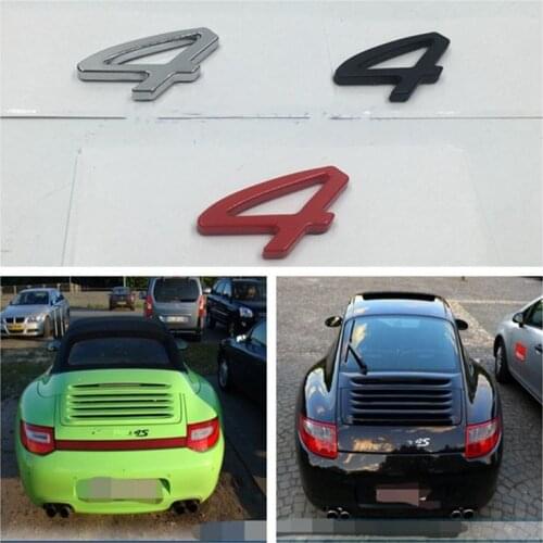 Car-styling 4 S 4S Rear Trunk Badge Emblem Number Letter Logo Sticker