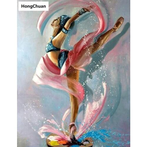 Fast delivery 5D square/round diamond embroidery dance painted beauty mosaic cross diamond painting decorative mural gift