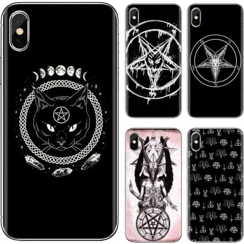 For iPhone iPod Touch 11 12 Pro 4 4S 5 5S SE 5C 6 6S 7 8 X XR XS Plus Max 2020 Pentagram 666 Demonic Satanic Soft Covers