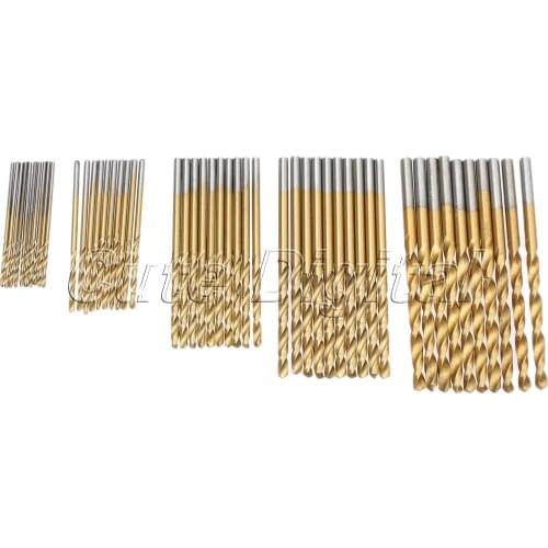 DRELD 50pcs Drill Accessories Wood Tools HSS Twist Drill Bit Set High Speed Steel Drill Woodworking Power Tools 1/1.5/2/2.5/3mm