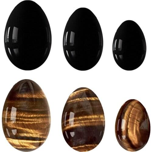 Undrilled Yoni Eggs Black Jade Ball Set Natural Crystal Stone Women Kegel Massager Vaginal Muscle Tighten Exercise Massage Egg