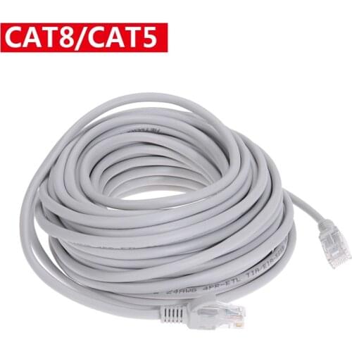 Ethernet Cable Cat8 Lan Cable RJ45 Network Cat 5 Router Internet Patch Cord for Computer 1m/3m /10m/15m/20m/25m/30m Lan Cable