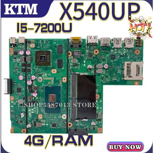 X540U for ASUS F540U X540UP X540UPR FL5700U A540U R540U laptop motherboard mainboard 100% test OK I5-7200U cpu 4GB RAM