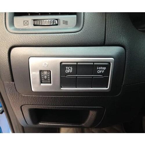 ABS Matte For Mazda CX-5 2013 2014 2015 2016 Accessories Car Foglight Fog Lamp Adjustment Switch Cover Trim Sticker Styling