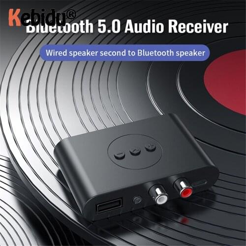Newest Wireless Bluetooth V5.0 Audio Receiver RCA 3.5mm AUX Jack Stereo Music Adapter with Mic For Car Kit Speaker Amplifier New