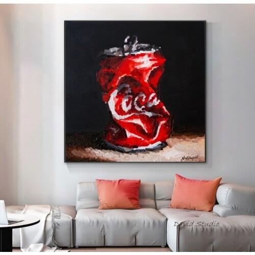 Knife Painting American Can Art Street Graffiti Wall Art Vibrant Bright Colour Decorative Figure