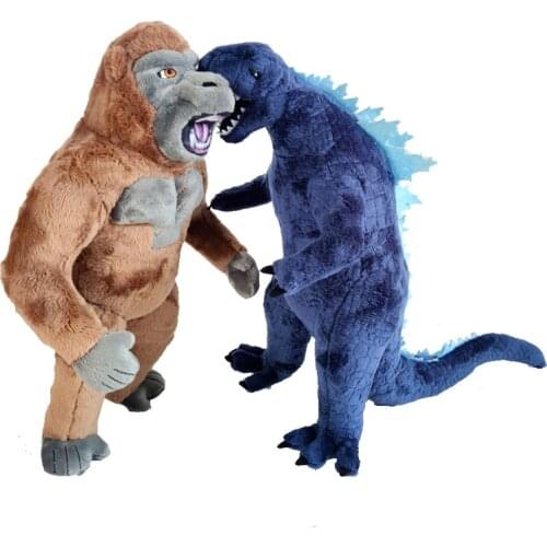Original Bandai Godzilla VS King Kong Plush Toys Cartoon Indoor Dolls Kids Stuffed Toys Cute Doll for Boys Girls