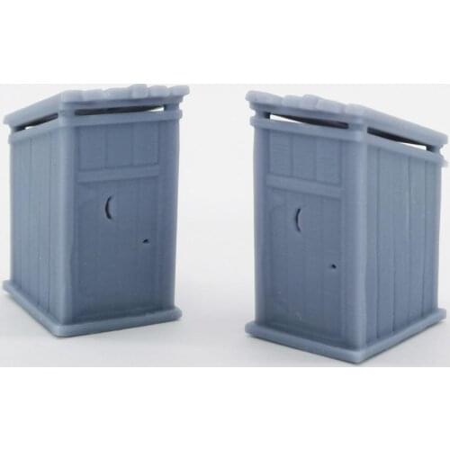Outland Models Western Country Accessory Outhouse 2 pcs 1:87 HO Scale Railway Scenery
