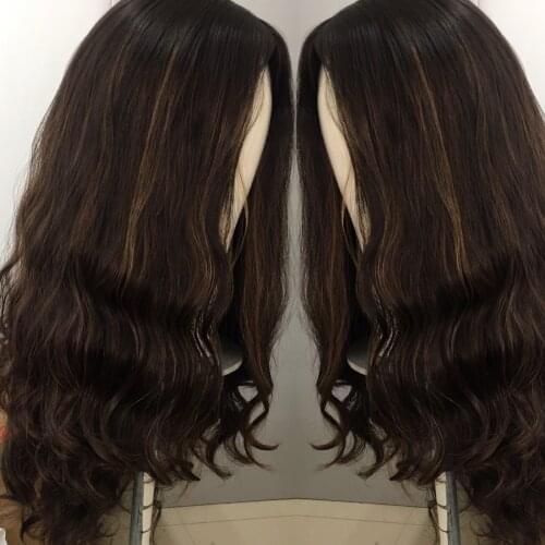 Layer Tsingtaowigs Custom made European virgin hair unprocessed hair wavy jewish wig Best Sheitels wigs free shipping