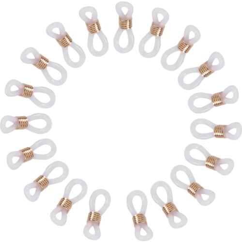 100PCS Plastic Silicone Glasses Chain Connection Glasses Chain Antiskid Rubber Ring Strap Extension Spring DIY Eyeglasses Rope