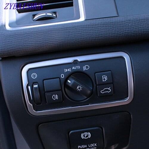 ZYBAISHUN Stainless steel Headlight switch frame trim cover for Volvo XC60 S60 V60 S80 V40 Vehicle styling accessories