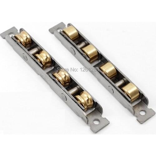 Stainless steel door roller Aluminum alloy sliding door window pulley brass wheel closet drawer plastic steel door muted wheel