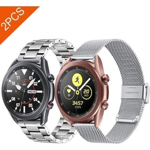 2 set galaxy watch 3 45mm 41mm band for samsung active 2 amazfit bip gts correa 20 22mm bracelet for huawei watch gt 2 2e strap