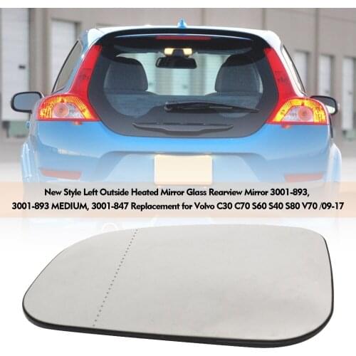 Left/Right Outside Car Heated Mirror Glass Automobile Rearview Mirror for Jaguar XF XJ XE X-Type XK (2010-2014)&XE (2015-On)