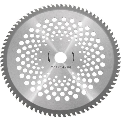 High Quality 10inch 80T Teeth Carbide Tip Blade For Brush Cutter Trimmer Bore Diameter 25.4mm