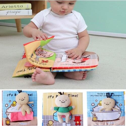0-3 Years Educational Baby Toys Hot Infant Kids Early Development Cloth Books Cartoon Animal Learning Unfolding Activity Books