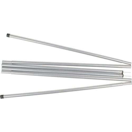 2 Pieces Galvanized Iron Lightweight Folding Tarp and Tent Poles for Camping Backpacking Hammocks Shelters and Awnings