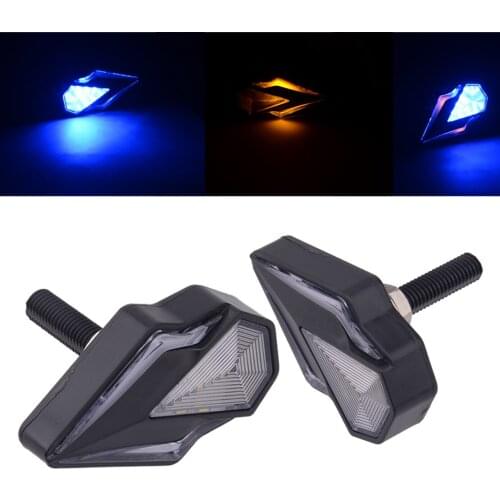 2pcs Universal Dynamic Flowing Sequential Motorcycle Flush Mount LED Turn Signal DRL Blinker Light Lamp 12V DC