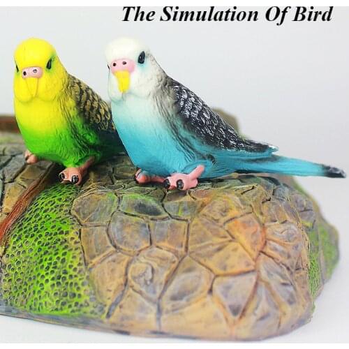 2021 Simulation Parrot Parakeet Miniature Landscape Ornament Animal Model Lawn Figurine Artificial Bird Photography Props