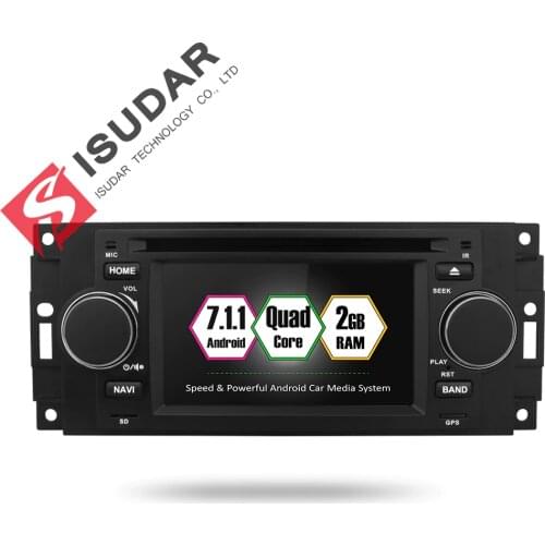 Isudar Car Multimedia player android 7.1.1 5 Inch For Chrysler/300C/Dodge/Jeep/Commander/Compass/Grand Cherokee Radio GPS DVD