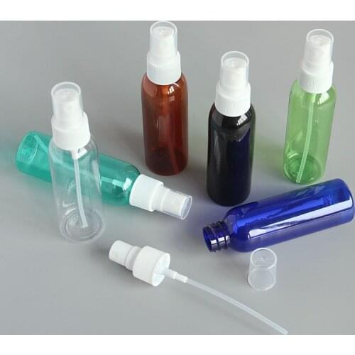 50pcs/lot 60ml spray pump travel PET bottle for cosmetic packaging,plastic empty bottles for liquid medicine