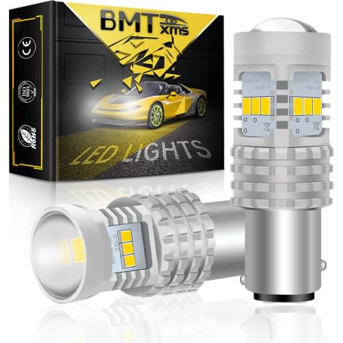 BMTxms 2Pcs Canbus For Peugeot 408 308 3008 RCZ Car LED DRL Daytime Running Light BAY15D 1157 P21/5W Auto Fog Lamp Accessories