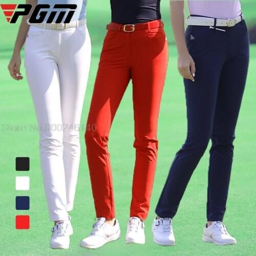 Pgm New Golf Pants For Women Slim Fit Sports Golf Trousers Quick Dry Breathable Legging High Elastic Golf Apparel Fast Dry
