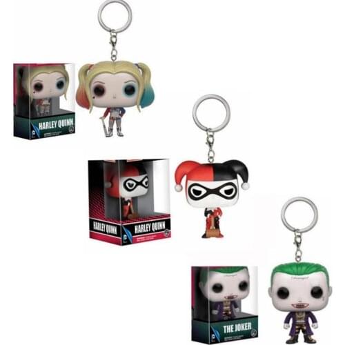 Funko Pop Pocket DC Suicide Squad Keychain Harley Quinn Action Figure Toys