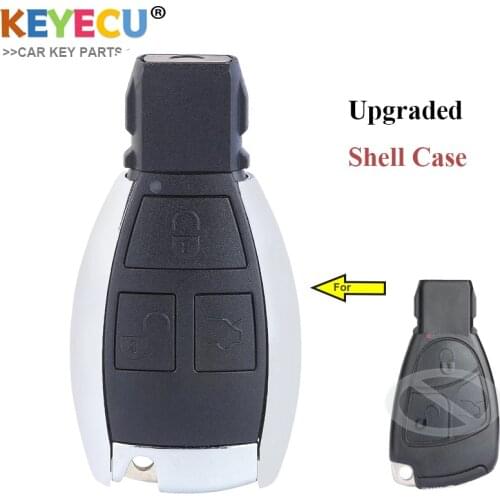KEYECU Modified Remote Control Car Key Case Shell for MB Mercedes Benz A B C E S GML CL CLS CLA CLK W203 W204 W211, FOB 3 Button