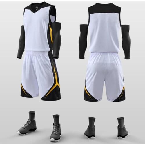Breathable basketball jersey suit 2020 men women blank team basketball shorts set clothes pocket basketball shirt uniform custom