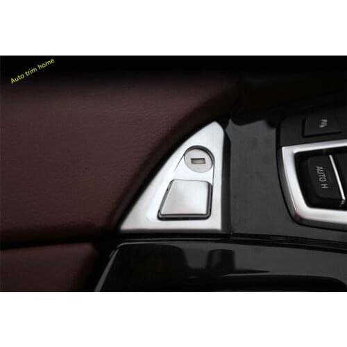 Lapetus ABS Pearl Chrome Armrest Box Button Switch Frame Cover Replace Part For BMW 5 Series 520i 525i 530i F10 F18 2011 - 2013